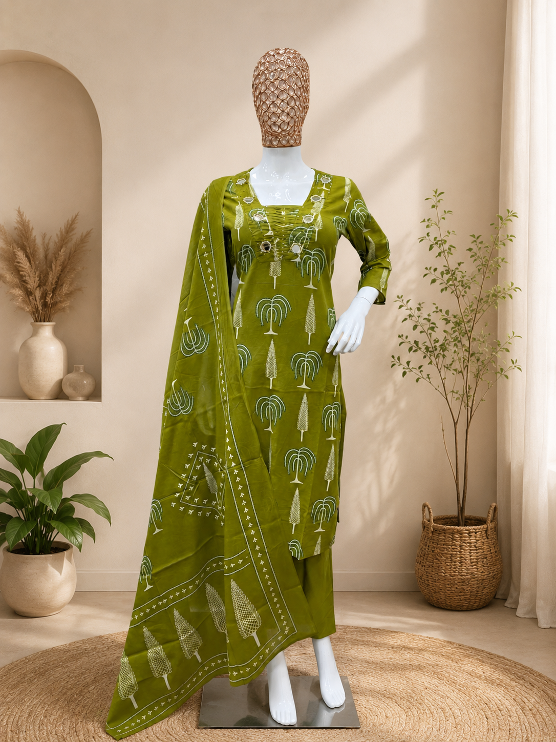 Evergreen Elegance 3-Piece Suit Set