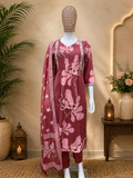 Rose Pink Straight Cut 3-Piece Suit Set